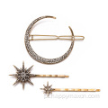 Moon Star Hair Clips for Women Girls